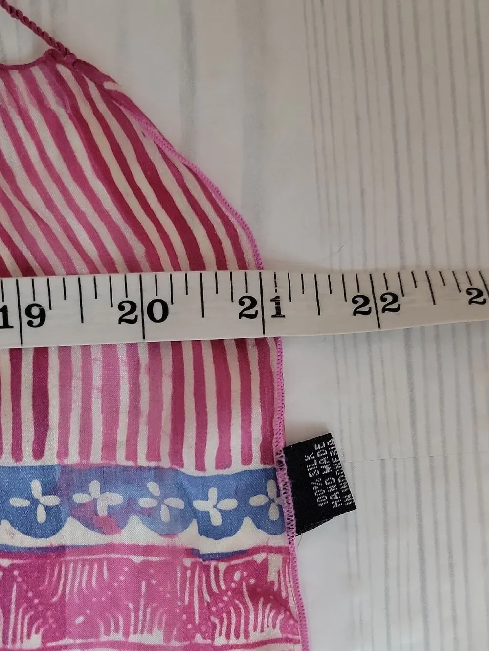 Silk Pink Abstract Floral Pattern Women's Scarf - Unbranded 63 Plus Fringe